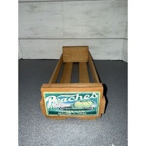 Vtg Peaches Records‎ & Tapes Store Crate 8 Track Wooden Storage Rack
